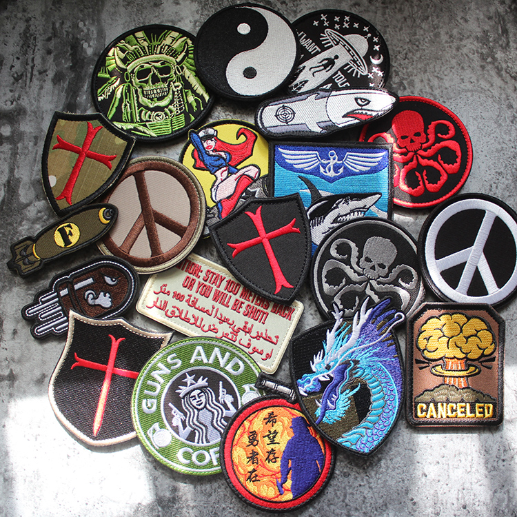 Army Brigade Wind Tactical Arm Zhang Jun Fan Outdoor 3D Solid Embroidery Individuality Magic Sticker Badge DIY Sewing Bag Adhesive