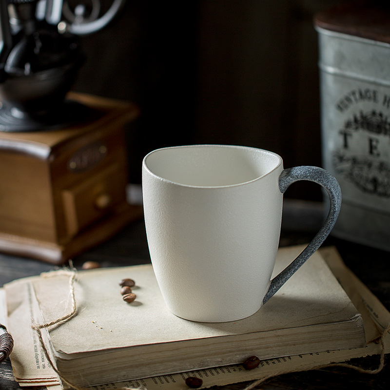 Unknown impression creative keller with spoon, contracted large - capacity glass ceramic cup cup one move