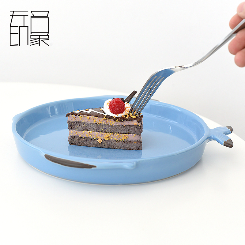 Unknown impression creative ceramic fish dish move steamed fish dish dish household microwave ceramic tableware plate