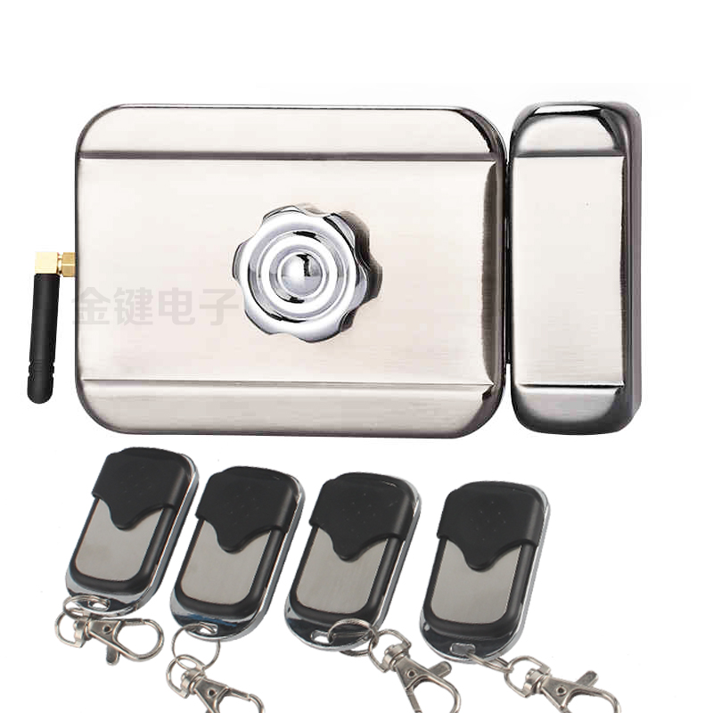 Free-wiring home invisible remote-controlled lock anti-theft lock concealed lock intelligent lock electronic access card reading machine wireless remote unlocking