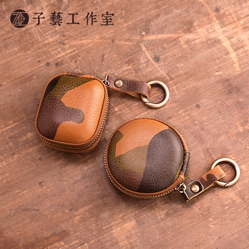 Sub-art] headlayer cow leather FreeBuds3 genuine leather headphone bag Airpods1 2 generation pro protective sheath containing box