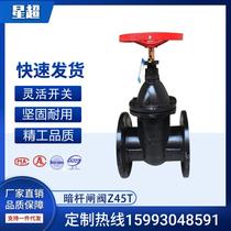 Z45T-16 cast iron flange gate valve valve gate valve cast iron hidden stem gate valve DN50 65 80 100 150