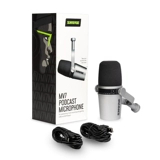 Shure, микрофон, ноутбук, дорожный мобильный телефон, оборудование