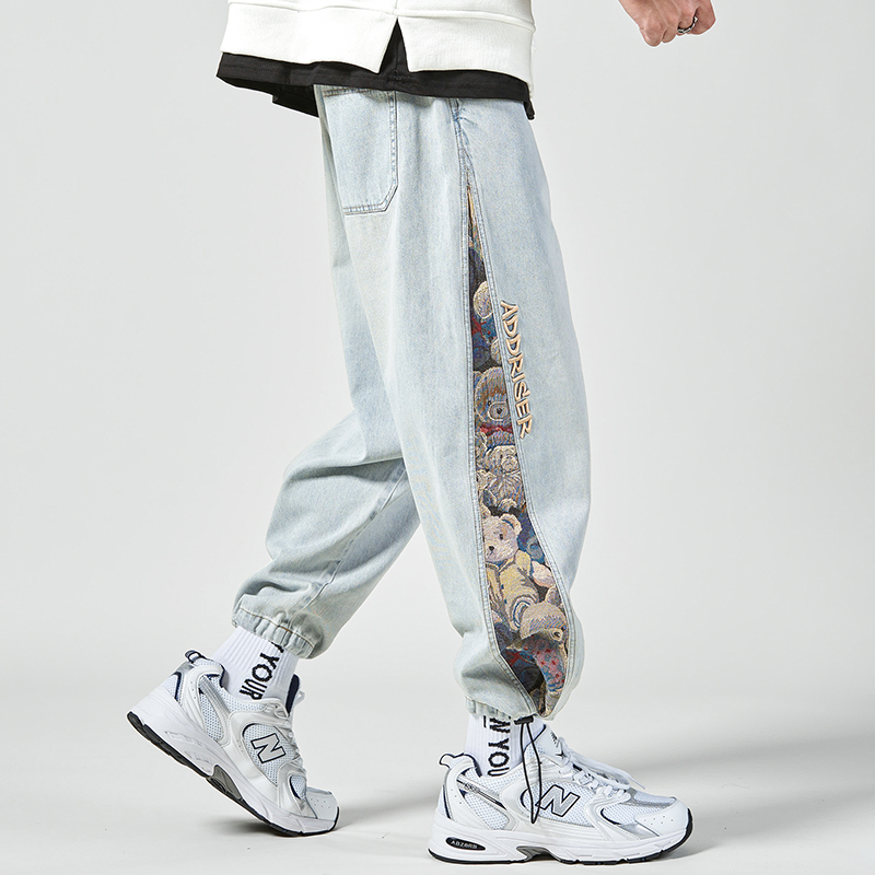 Flammable youth 2022ins super hot teenagers wear loose feet elastic harem pants loose small feet casual