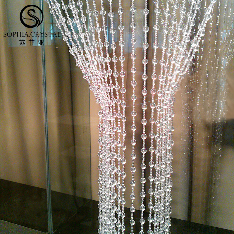 Sofia Gate Pearl Curtain Living Room Crystal Partition Window New Finished Curtain Decoration Xuanguan Hanging Dream Curtain Glass Thread Curtain