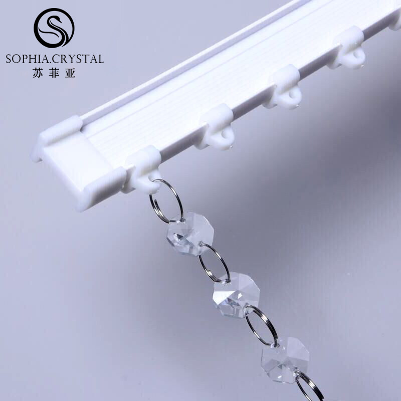 Crystal Pearl Curtain Track Pulley Crystal Bead Curtain Pearl Curtain Crystal Partition Window Xuanguan New Finished Product