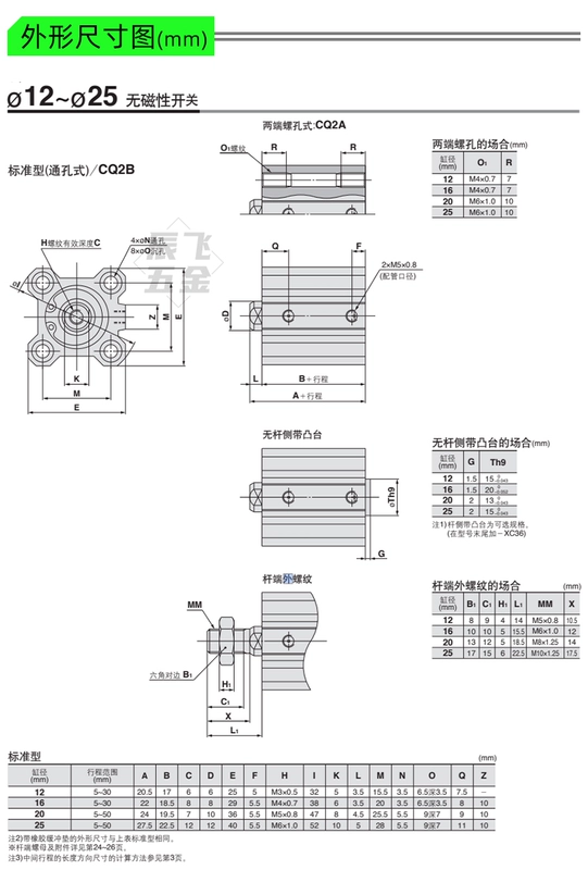 bán xi lanh khí nén Khí nén lực đẩy cao khí mỏng CDQ2B12/16/20/25/32/40/50/63/80/100-10*30-S giá xi lanh khí nén 2 chiều điều khiển xi lanh khí nén