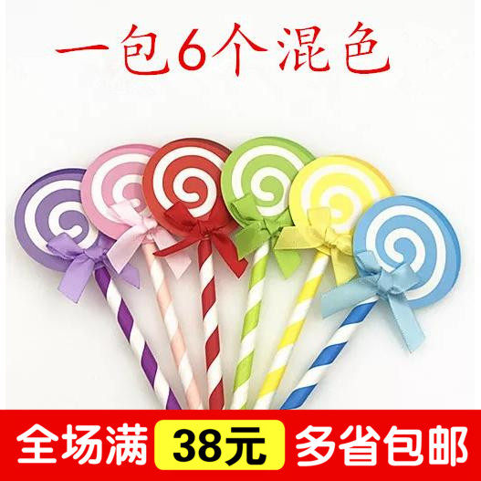Cake decorated lollipop baking decoration slot party plug - in dessert decoration pack 6 pack