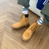 Martens, ретро короткие сапоги в английском стиле на платформе со шнурками, в британском стиле, из натуральной кожи