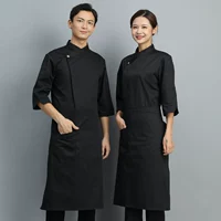 Черное семистороннее рукав лето+фартук