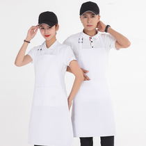 Chef hanging neck apron custom logo printing restaurant fruit milk tea cake hot pot restaurant adjustable waist