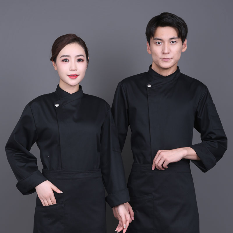 Catering chef clothes long-sleeved men's and women's autumn and winter hotel restaurant dining room chef clothes kitchen clothes short-sleeved