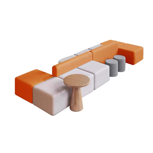 Creative Office Leisure Cube Sofa Movable Hotel 4S Store Reception Waiting Area Fabric Modular Sofa Stool Creative Office Leisure Cube Sofa Movable Hotel 4S Store Reception Waiting Area Fabric Modular Sofa Stool