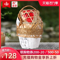 Tower brand Shaoxing specialty yellow wine aging plus rice wine 5L altar-mounted handmade winter brewing semi-dry flower carving wine self-drinking old wine