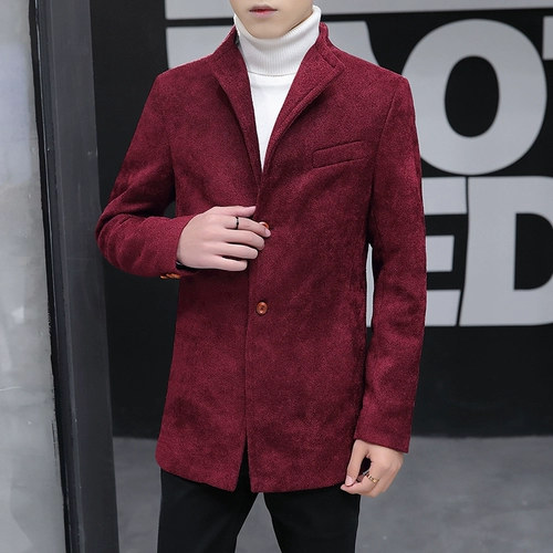 Демисезонная куртка, трендовое длинное термобелье, пальто для отдыха, увеличенная толщина, в корейском стиле, облегающий крой, средней длины