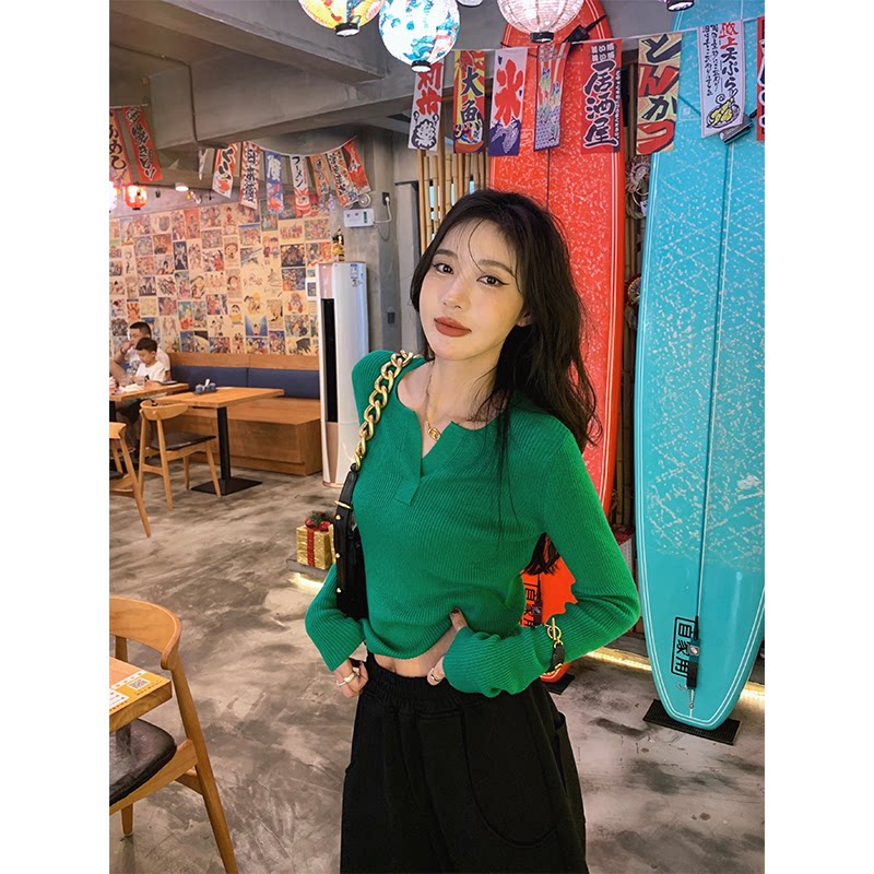 Zhang Bebebell Time Beauty V neckline Neckline Hooded Woman Early Spring New slim and long sleeve blouses