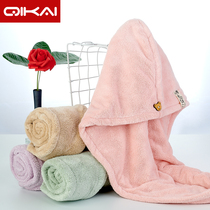 Net red dry hair cap double layer thickened strong absorbent Super female cute quick dry shower cap hair shake sound with headscarf wipe