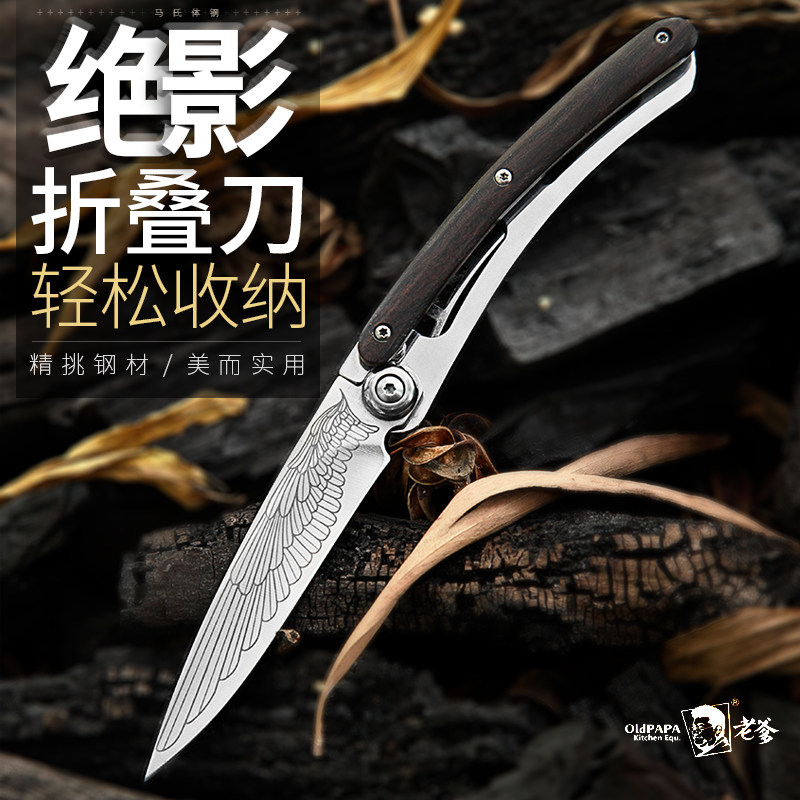 Daddy stainless steel folded fruit knife kitchen melon knife with fine knife and knife