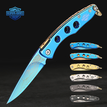 Daddy stainless steel folding fruit knife melon fruit knife paring knife portable sharp knife titanium-plated folding knife