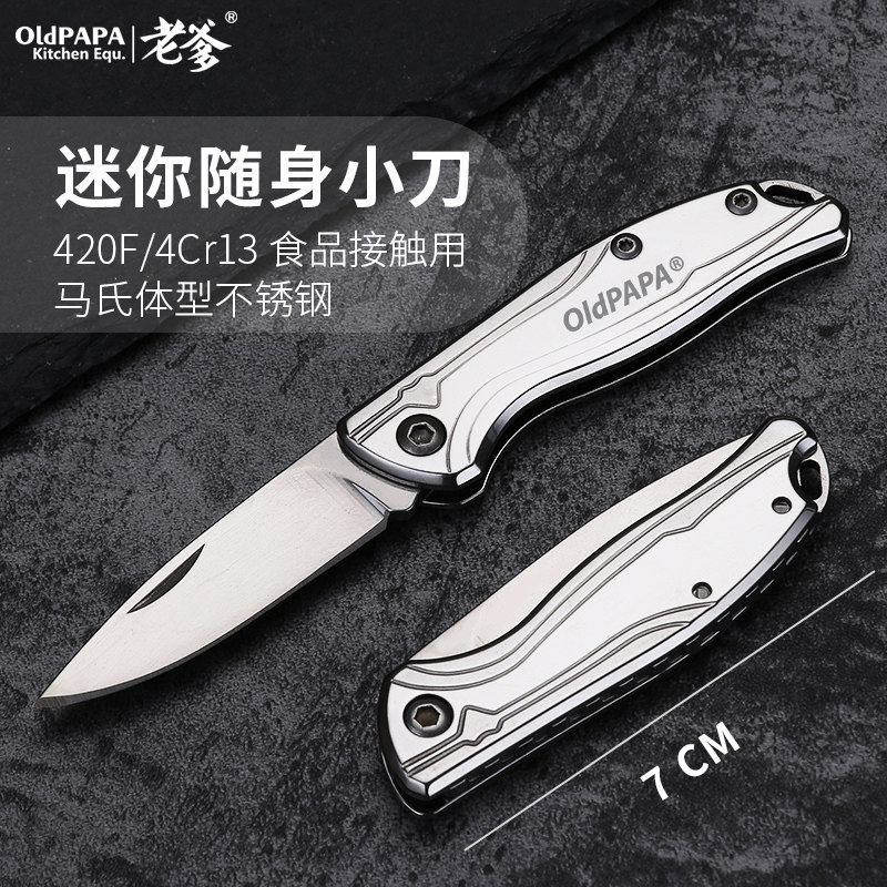 Torre stainless steel folding fruit knife portable mini folding knife convenient home peeling knife melon fruit knife