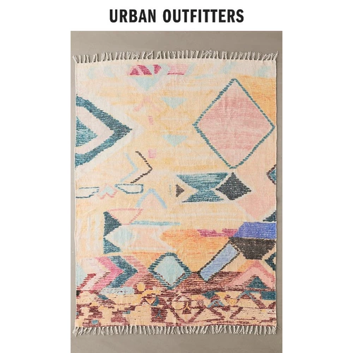Геометрическая текстура печать Soverell Carpet Urban Outfitters Аннотация свежий контрастный цвет мягкий и удобный ковер