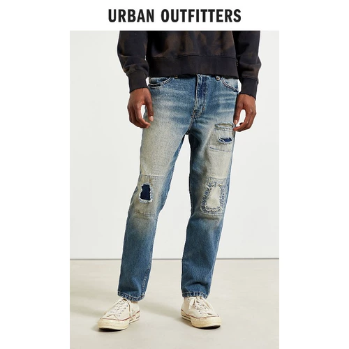 Bdg Retro Ruped Dad Pants Jeans Uo Старая простая и легкая в использовании воды, вымыть джинсы танина Новая модель