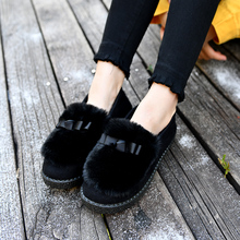 冬季毛绒保暖一脚蹬可爱百搭豆豆鞋