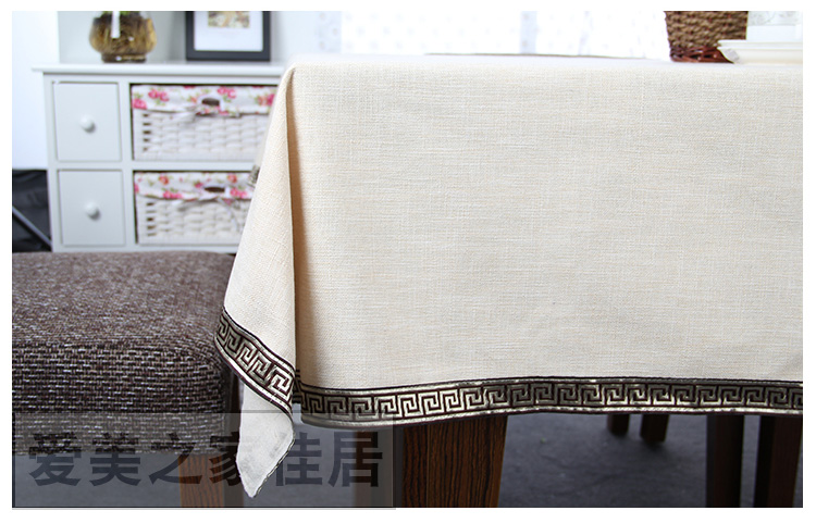 Đơn giản hiện đại i màu tinh khiết cotton và khăn trải bàn khăn trải bàn nhà Nhật Bản bàn hình chữ nhật vải bàn cà phê bàn ​​máy tính khăn trải bàn học caro