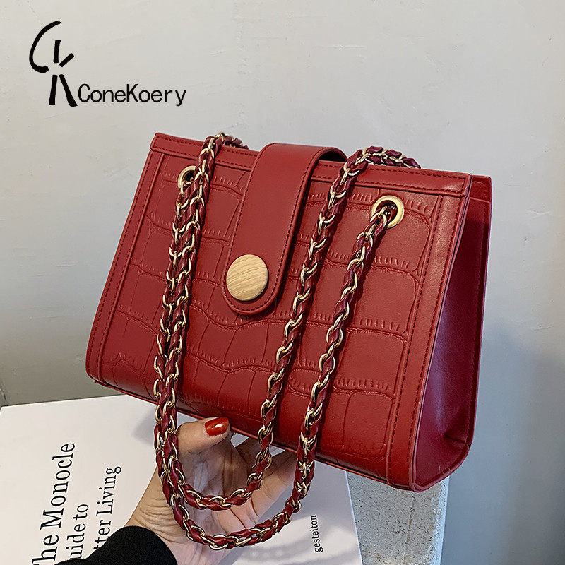 French ConeKoer genuine leather bursting bag with women bag 2022 new wave skew satchel High level Wedding Bride Bag