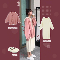 2020 new French first love skirt retro Super fairy retro handsome wearing a two-piece dress female spring