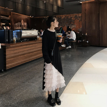 Dress 2021 new womens dress French design sense small super fairies waist strap skirt autumn