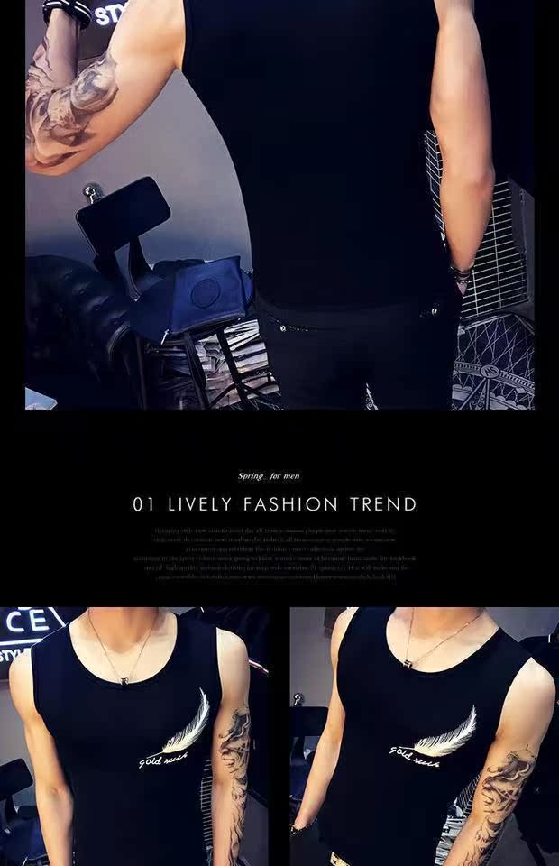 Áo vest thể thao cotton mùa hè nam giới thương hiệu thanh niên phiên bản Hàn Quốc của anh chàng tu luyện tinh thần bó sát áo ghi lê