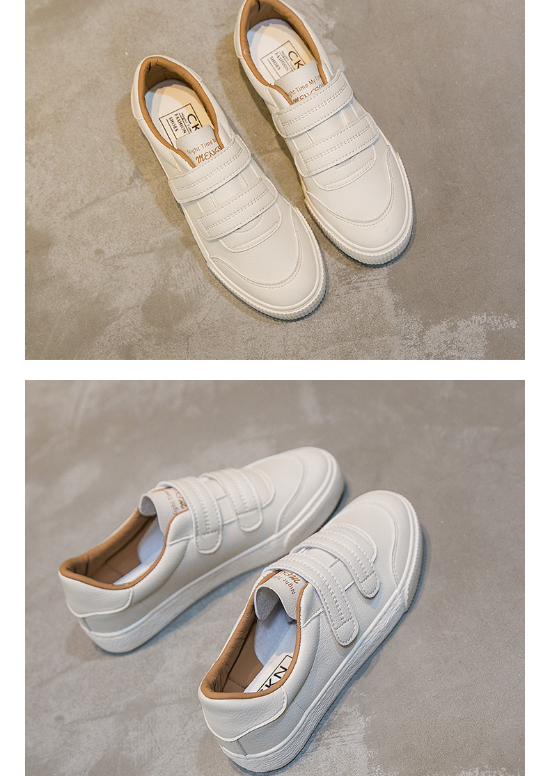 Giày trắng nữ Velcro giày vải retro retro 2019 xuân mới phiên bản Hàn Quốc của giày hoang dã gió in giày đường phố shop giày sneaker