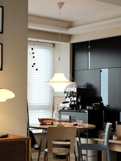 Lokki Seagull French-Style Vintage Restaurant Pendant Light, Cream-Style Study and Bedroom Lamp, Nordic Bar Island Ufo Lamp