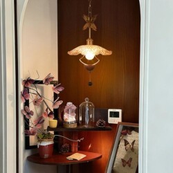 French-Style Vintage Restaurant Bar Chandelier, Retro Creative Corridor Light, High-End Bedroom Entryway Cabinet Eye-Protection Chandelier