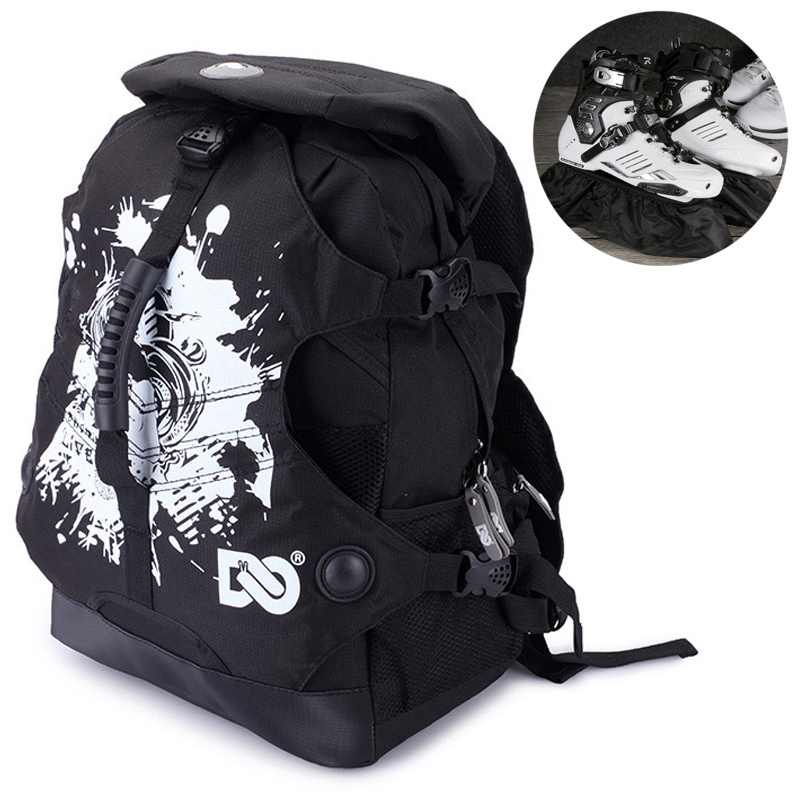 Miaoge roller skating bag Male adult inline wheel bag skateboard backpack Children's skates bag large bag DC bag female