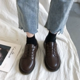 Tide, демисезонная обувь для кожаной обуви, универсальная модная ретро студенческая юбка в складку в английском стиле, туфли, 2020, в корейском стиле, в британском стиле