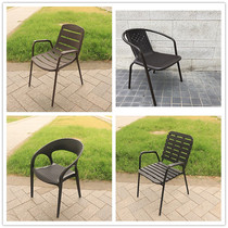 Outdoor chair Cafe milk tea shop backchair balcony network red imitation vine chair small dining chair casual chair