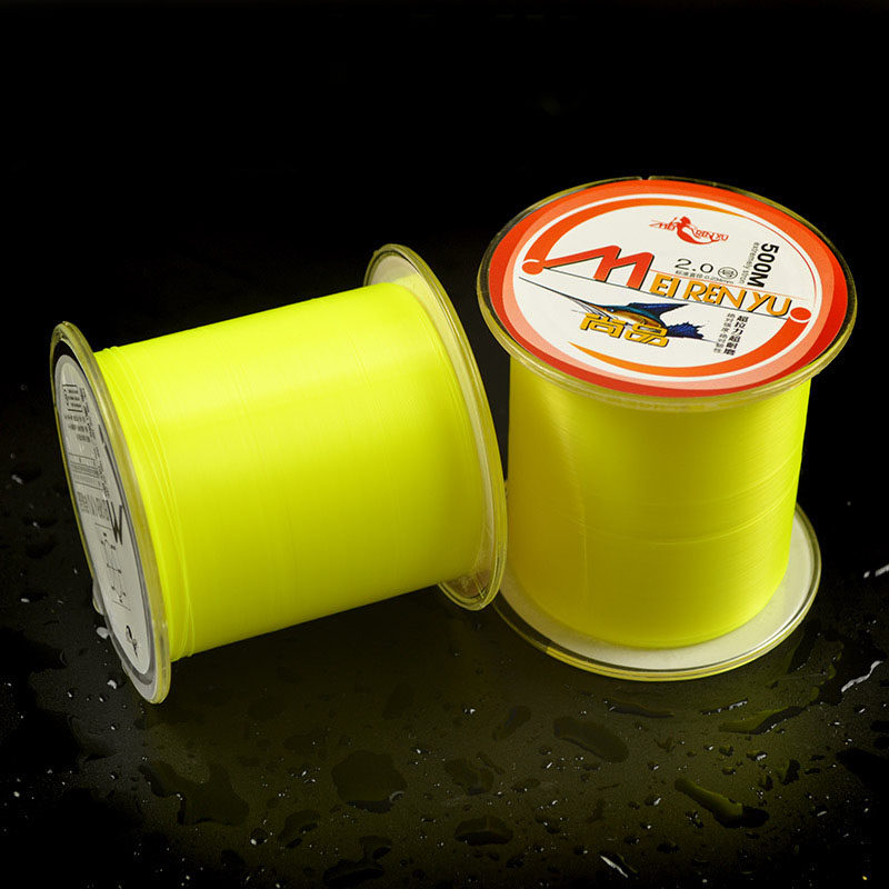 Hunting Magic Human nylon Line 500 Enhanced transparent white orange yellow abrasion resistant fish line Sea fishing line subline