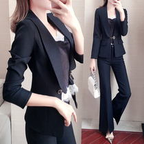 Small suit jacket female spring and autumn temperament goddess fan professional clothing fashion suit professional suit suit female Korean Spring