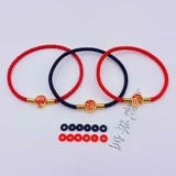 Титановая стальная пряжка веревки 3 мм Зодиаак Благословение Кожаная веревка Милана веревочная пряжка Золотая пряжка