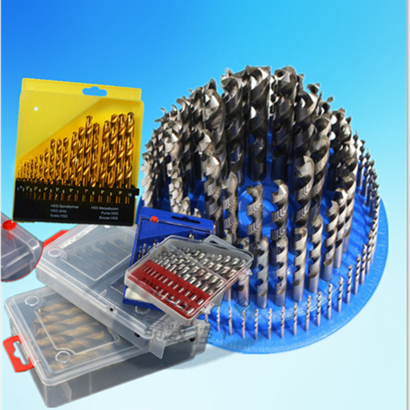 Stainless steel cobalt-plated titanium twist drill High-speed mesh aluminum copper drill electric drill bit set straight handle