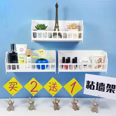 Bedside table College student bookshelf storage non-perforated adhesive bedroom shelf wall hanging dormitory wall