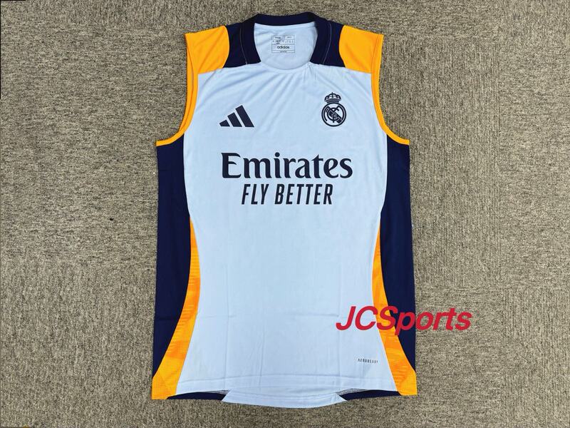 Real Madrid 2024-25 Official Authentic Football Training Vest Warm-Up Sleeveless Jersey It5094