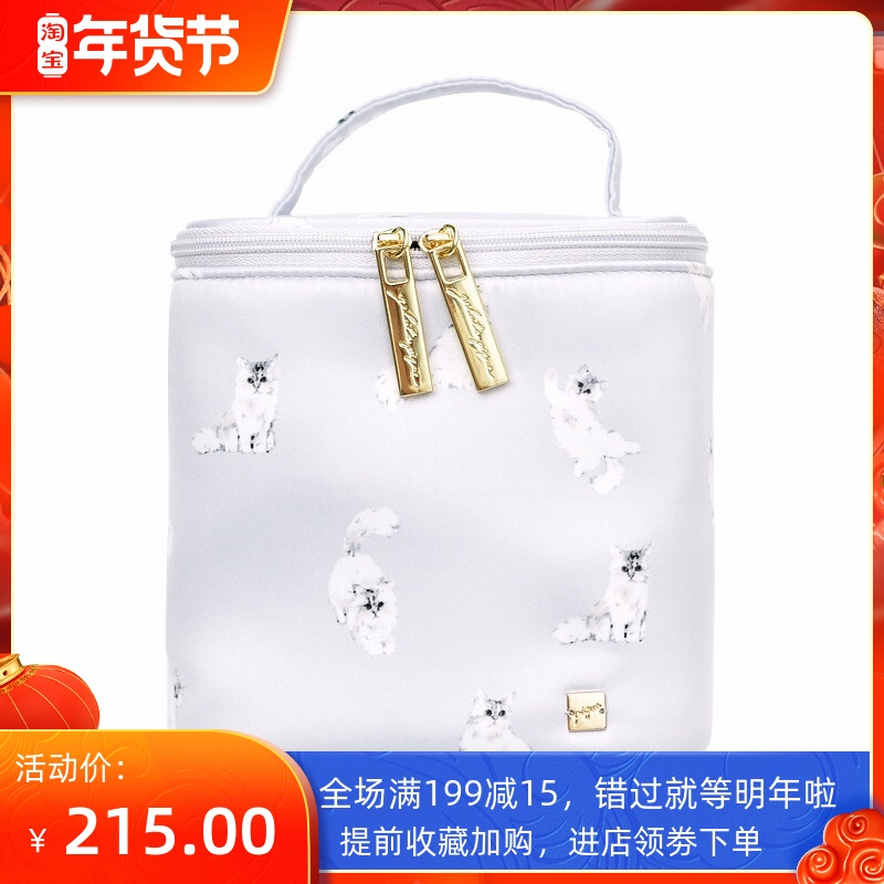 Japan you gelato pique cute cat print GP keg bag Hand bag travel portable cosmetic bag