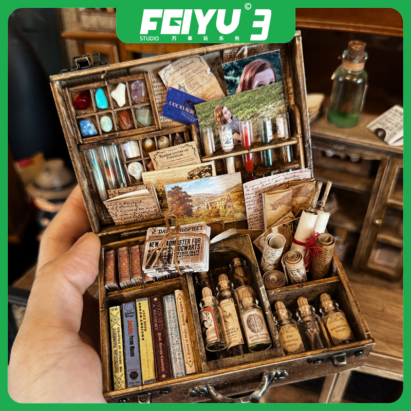 DIY Harry's Suitcase·Comes with a Full Set of Accessories and Material Kit Bjd Mini Miniature Material Kit