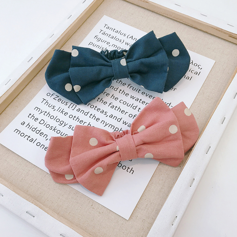 Korean Western style baby hairband female baby toddler cute super cute princess adjustable bow all-match headwear