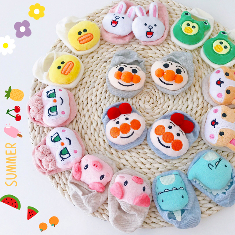 Baby socks spring and autumn pure cotton cute super cute non-slip floor socks children boneless invisible socks newborn baby socks