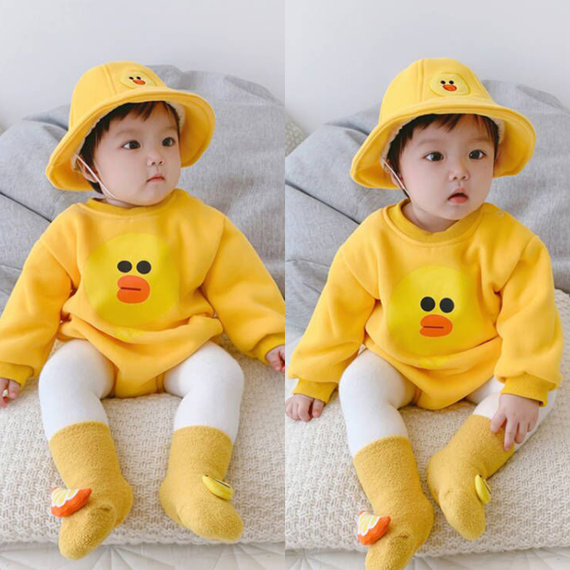Baby clothes spring and autumn suit pure cotton Korean version newborn outing jumpsuit girl baby super cute bag fart romper