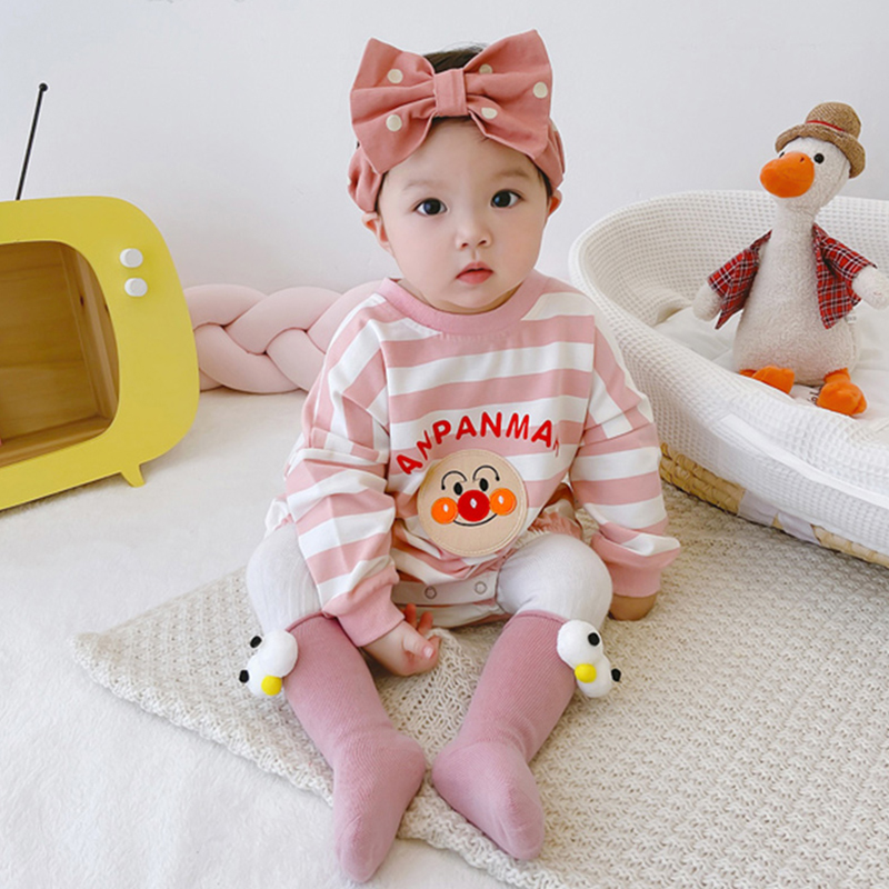 Newborn baby super-foreign style jumpsuit female baby 4 spring and autumn 5 clothes 6 suits 7 five 8 six 9 months romper romper